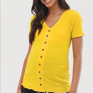 ASOS New Look Maternity button through rib tee